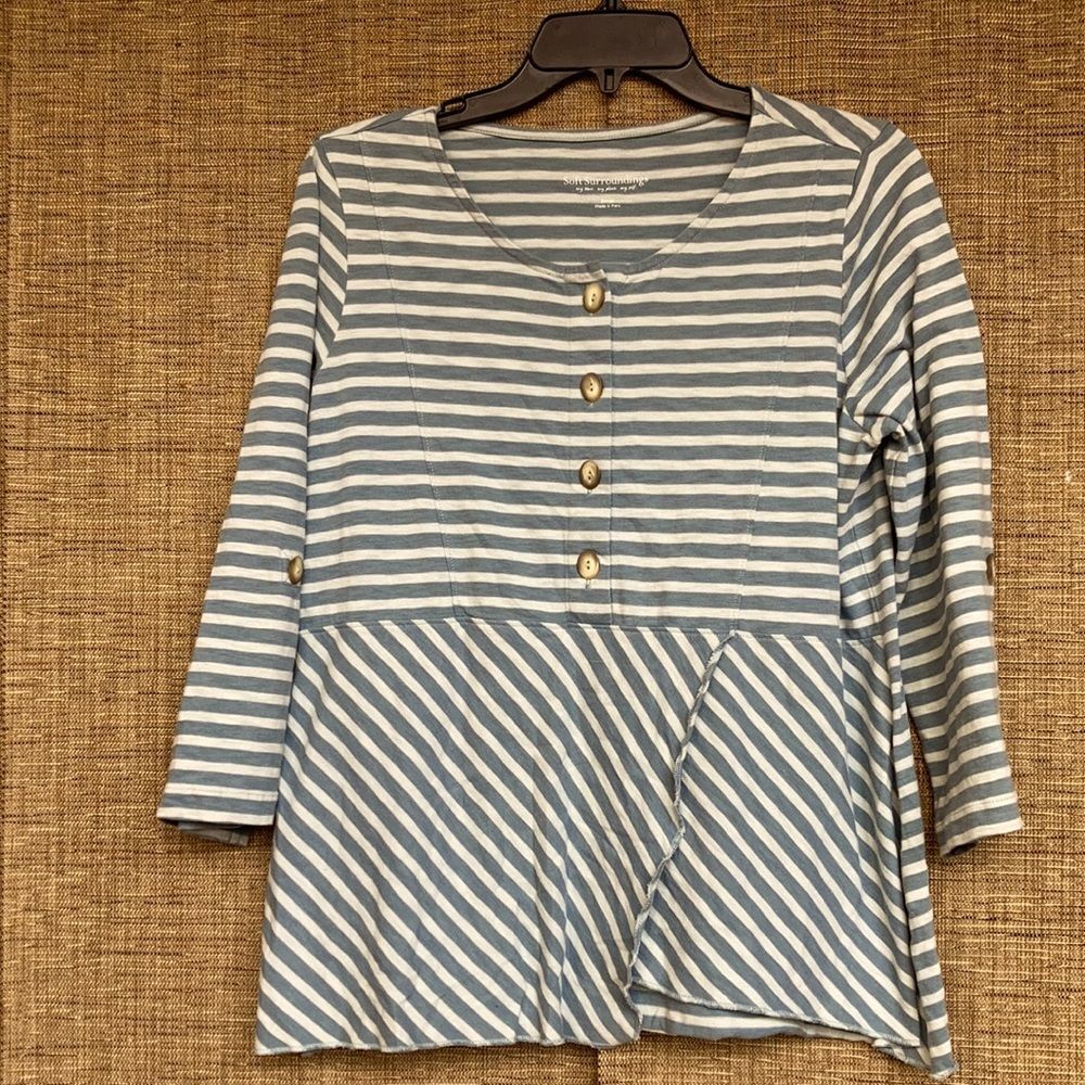 Soft Surroundings cotton long sleeve top